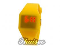 LED Uhr Mann und Frau Armbanduhr hoch modern in gelb